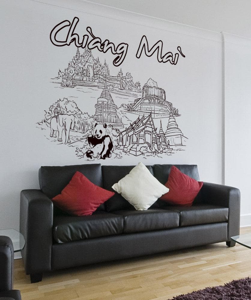 Vinyl Wall Decal Sticker - Chiang Mai Design #1432 | Removable Home Decor for Living Room, Bedroom & Nursery