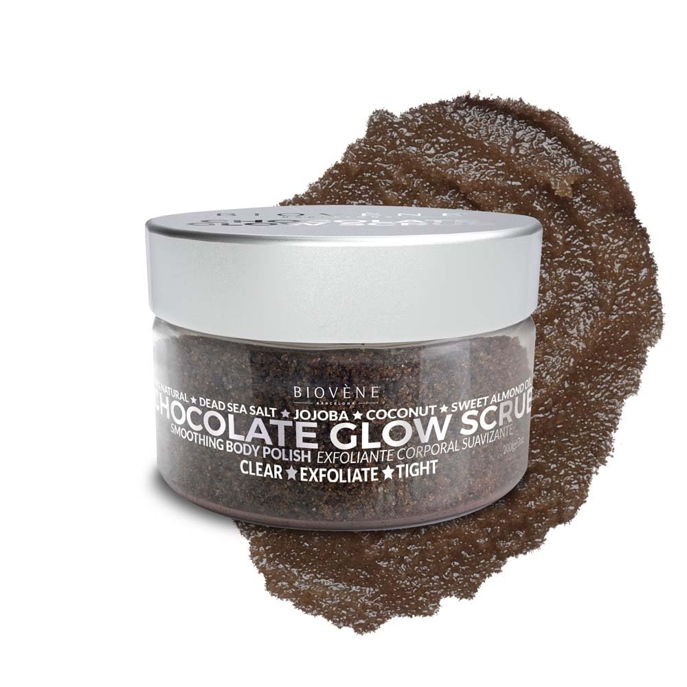 Chocolate Glow Scrub 200g - Natural Exfoliating Body Scrub for Smooth Skin - Cocoa Scented Skincare with Organic Ingredients - Perfect for Spa Day & Self Care Routine