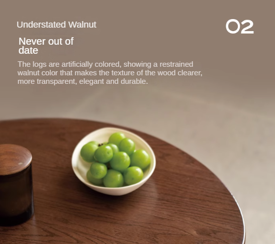 Solid Oak Wood Side Table in Walnut Finish - Perfect for Living Room, Bedroom, or Office Furniture