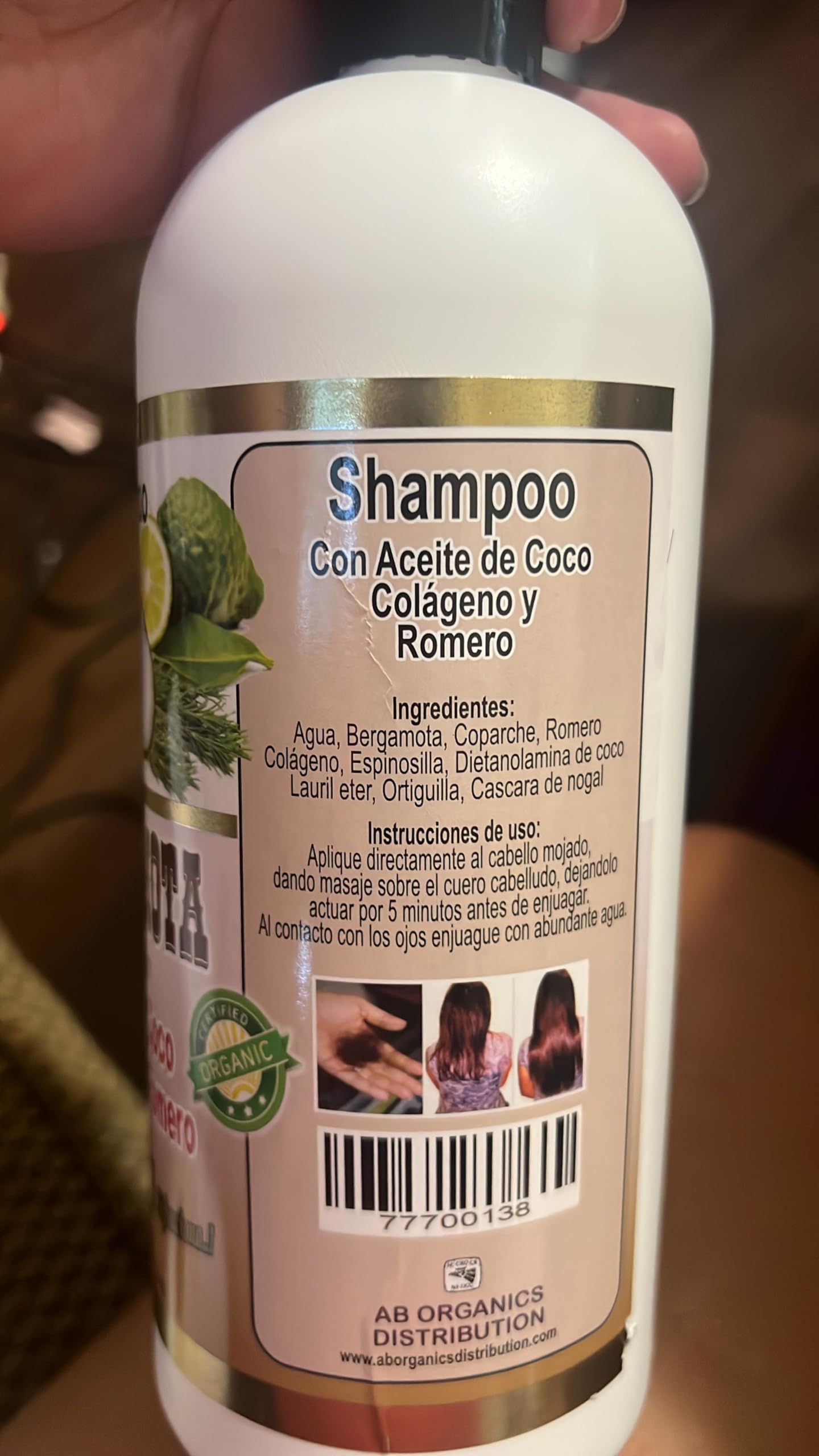Bergamot Shampoo with Coconut Oil, Collagen & Rosemary - 32 Fl Oz (Pack of 1) - Deep Cleansing & Hair Growth for Dry, Damaged Hair - Perfect for Daily Use & Scalp Care