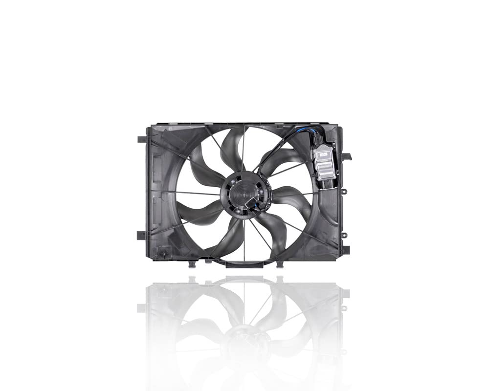 Engine Cooling Fan Assembly Replacement for 2017-2018 Infiniti QX30 2.0L Turbo - With Control Module (Part# 214815DD0A) - Pacific Best Inc - Perfect for Overheating Prevention & Summer Driving