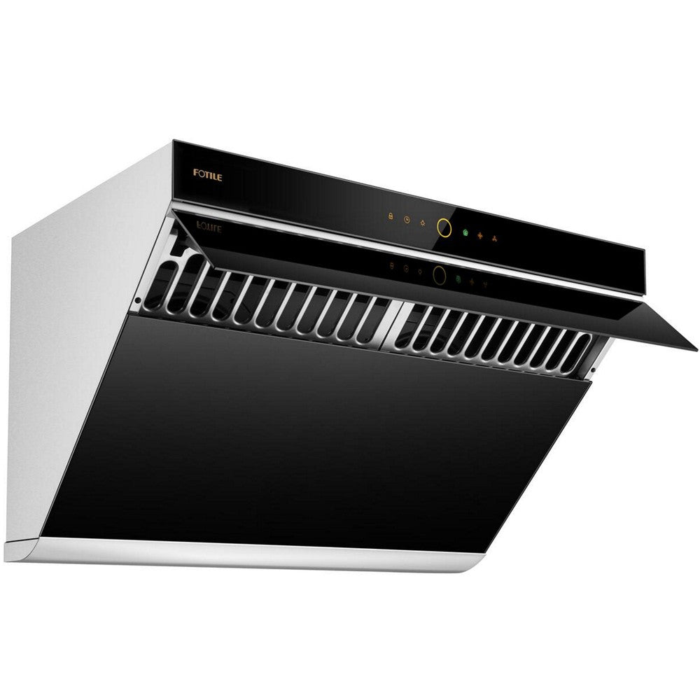 Fotile JQG9006 36-Inch 1000 CFM Wall Mount Range Hood - Motion & Touch Control Onyx Black - Powerful Kitchen Ventilation for Gas Stoves & Cooking Areas