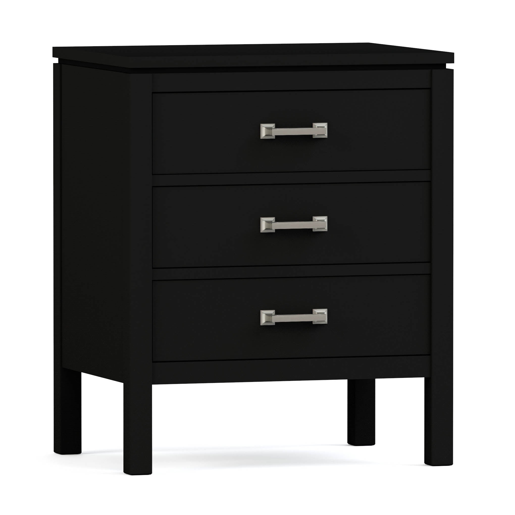 Dwyer 3-Drawer Nightstand - Modern Bedside Table with Storage for Bedroom, Living Room & Office - Wooden Night Stand with Smooth Gliding Drawers