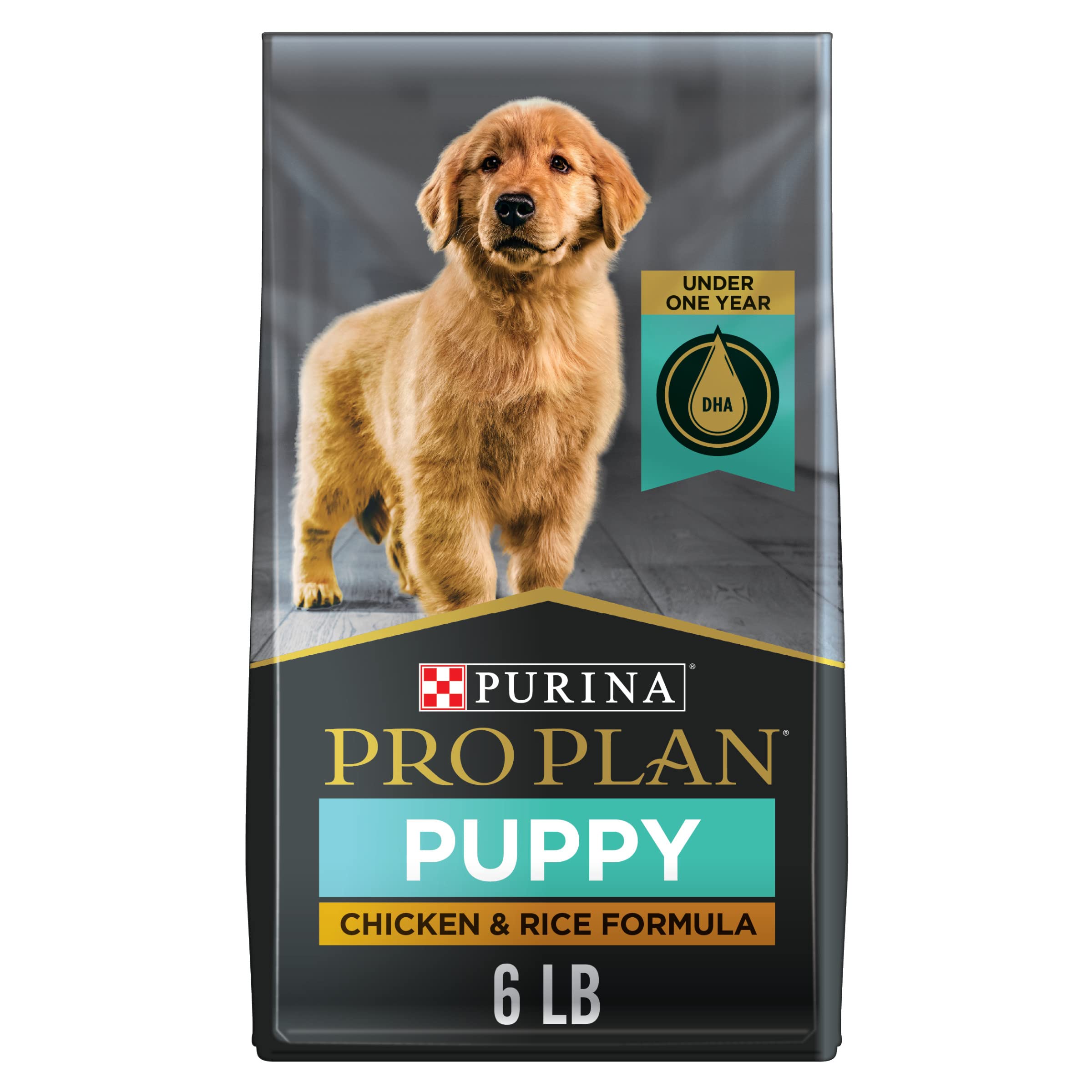 Purina Pro Plan High Protein Dry Puppy Food - Chicken & Rice Formula for Small & Large Breed Puppies - 6 lb Bag - Supports Healthy Growth & Immune System - Ideal for Training & Daily Feeding