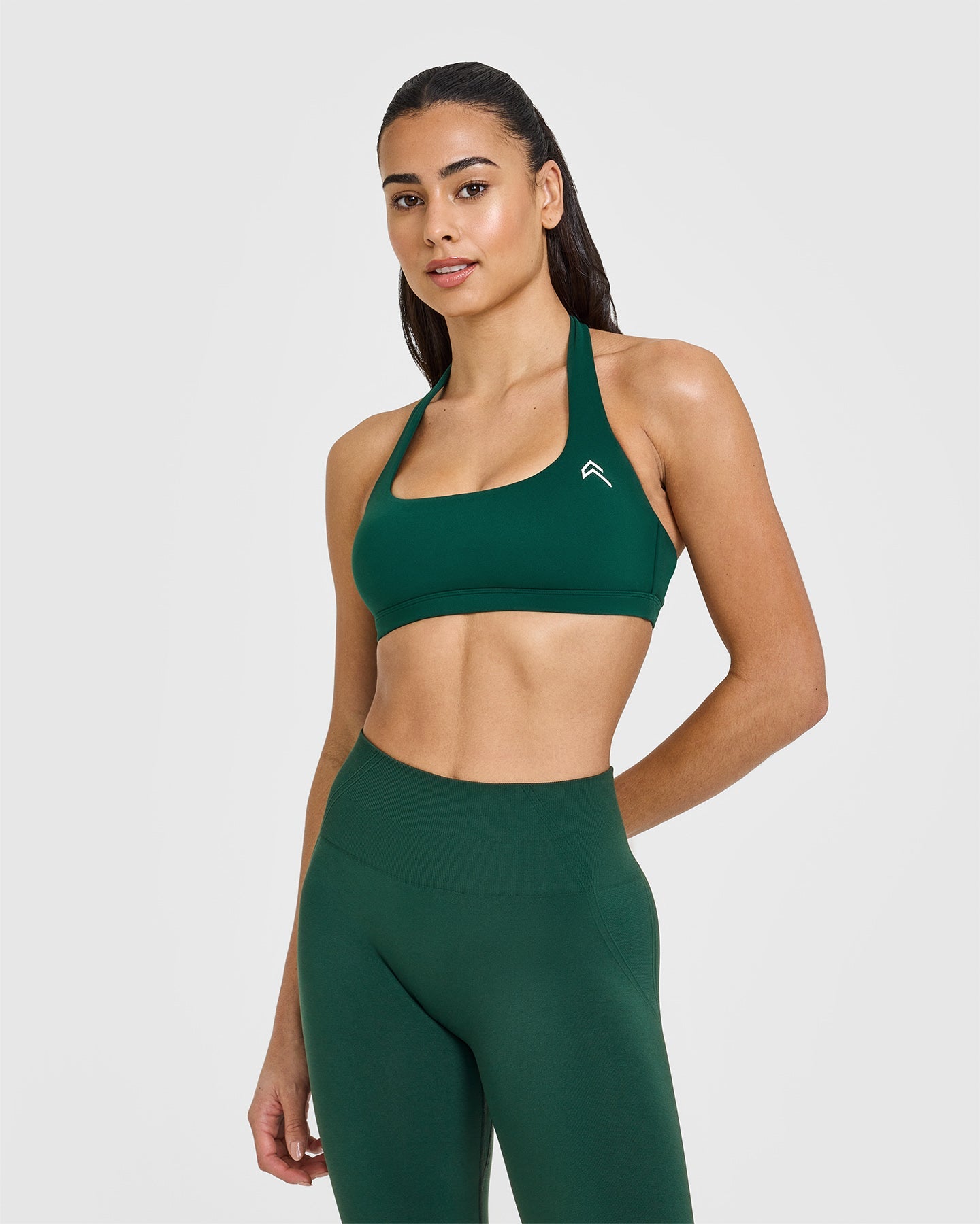 EasyLift™ Supportive Halter Bralette for Women - Comfortable Sports Bra in Racing Green | Perfect for Yoga, Running & Gym Workouts