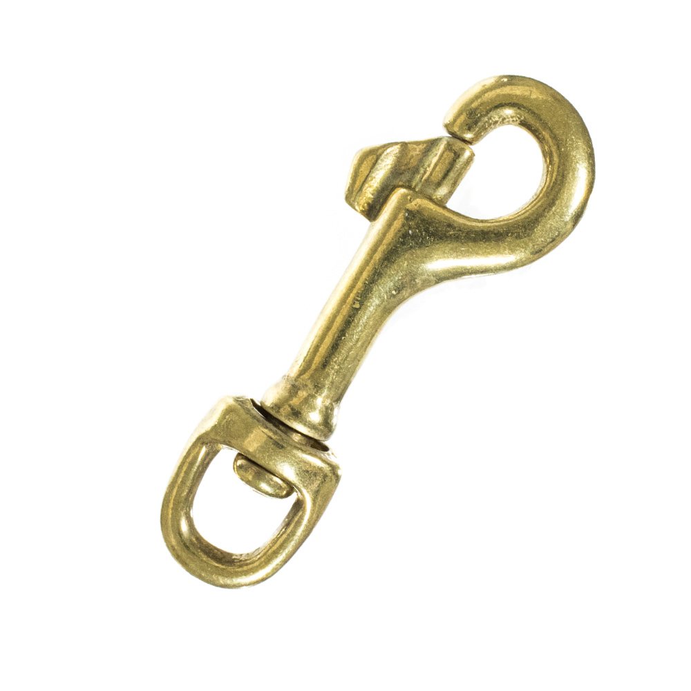 Premium Brass Swivel Snap Hooks - 1/4 Inch Heavy Duty Key Rings (15 Pack) - Ideal for Keychains, Purses, Backpacks, Dog Leashes & DIY Crafts