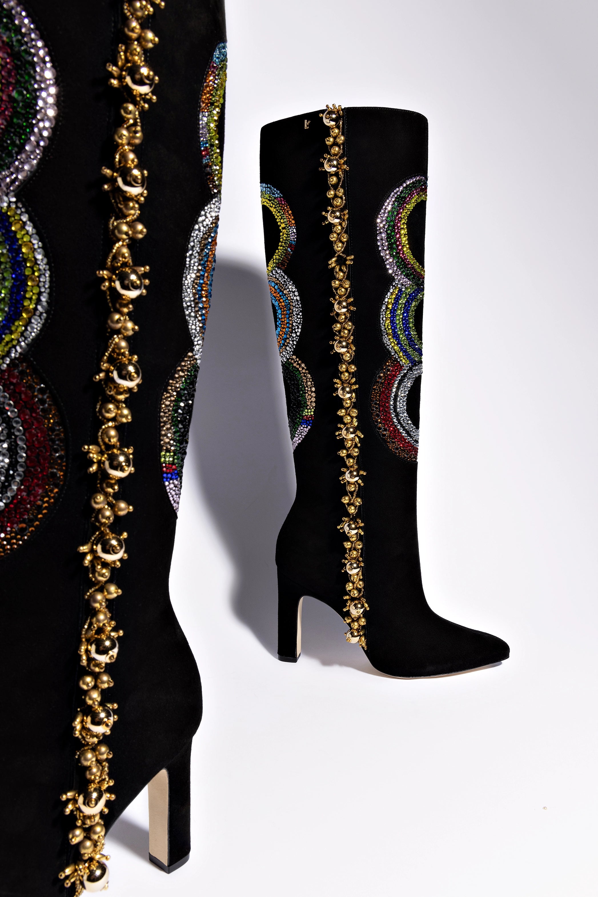 Larroudé x Libertine Sonia Crystal Boots - Stylish Women's Ankle Boots for Party, Night Out & Special Occasions
