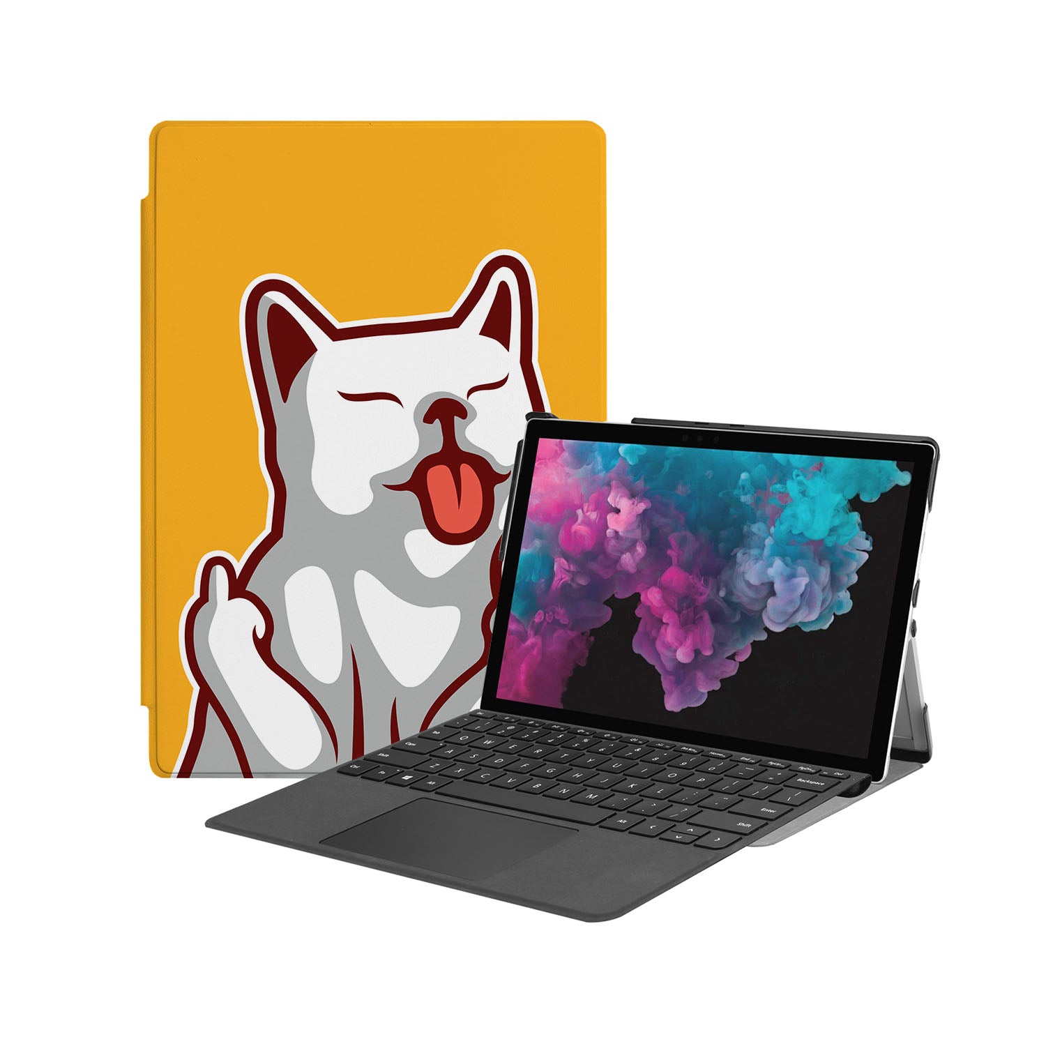 Microsoft Surface Case with Cat Design - Durable Protective Cover for Surface Pro/Book/Laptop - Perfect for Work, School & Travel