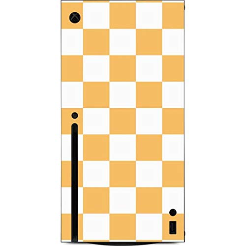 Skinit Custom Gaming Skin for Xbox Series X Console - Yellow & White Checkerboard Design | Protective Vinyl Decal | Perfect for Gamers & Collectors