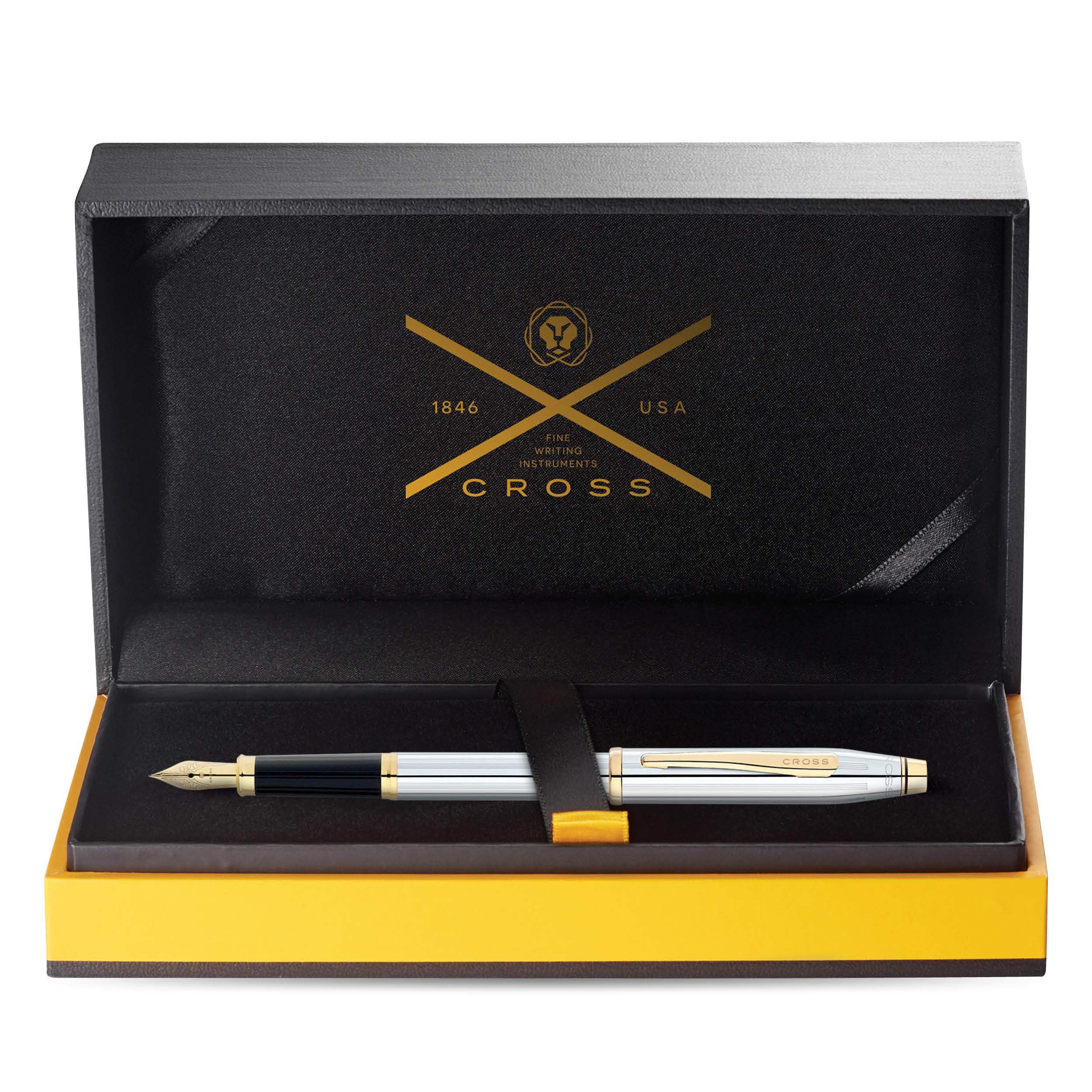 Cross Century II Refillable Fountain Pen with Fine Nib - Premium Medalist Chrome Finish - Elegant Writing Instrument for Professionals & Students - Includes Luxury Gift Box - Perfect for Office, School & Special Occasions