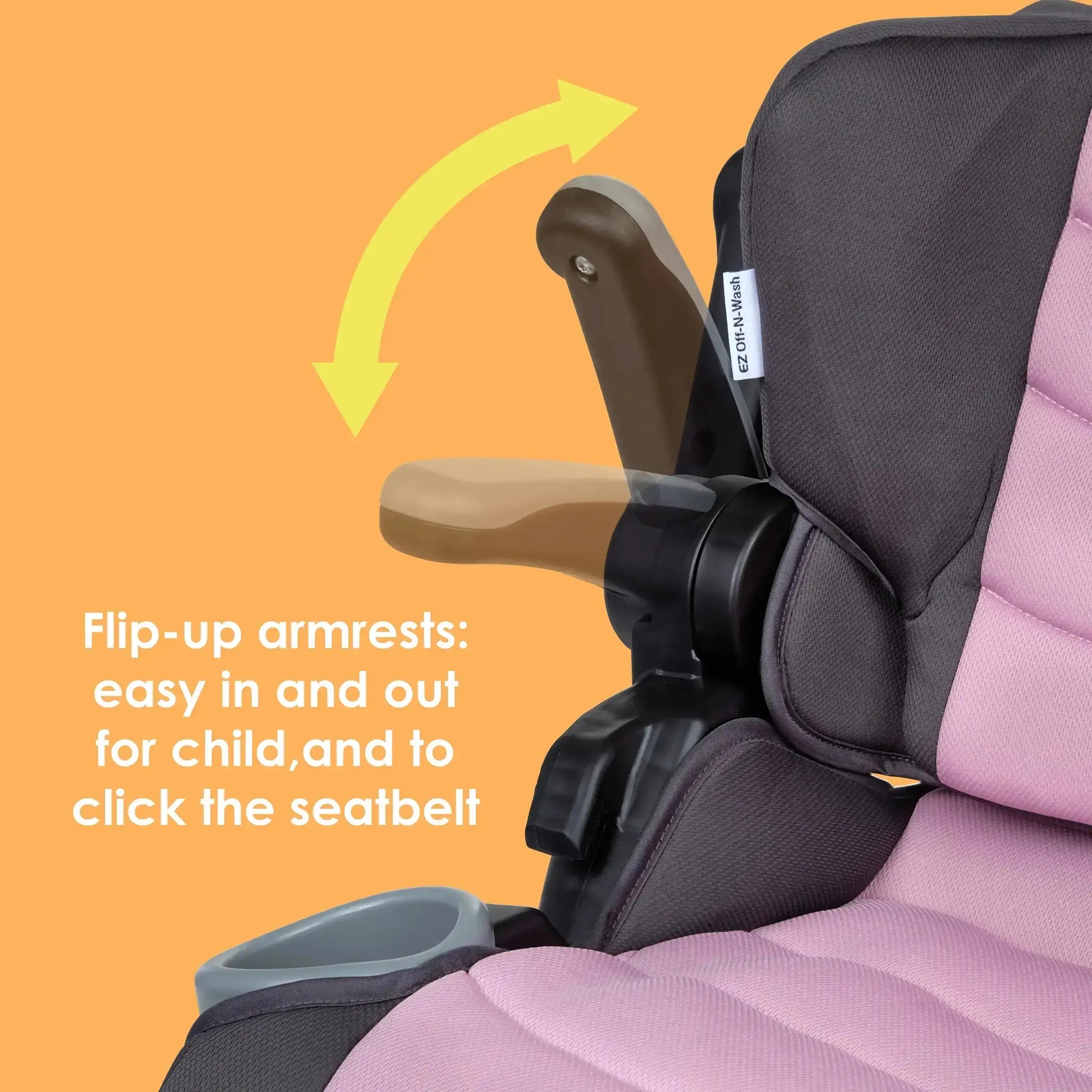 PROtect 2-in-1 Folding Booster Car Seat for Kids - Convertible High Back & Backless Car Seat for Travel & School - Safe & Portable for Toddlers 3-12 Years Old