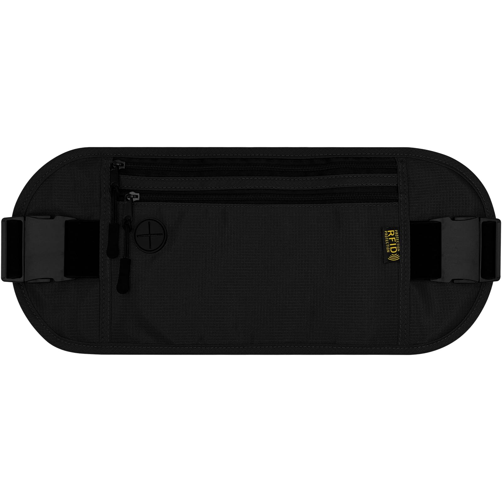 RFID Blocking Travel Money Belt - Hidden Passport Holder & Secure Wallet Pouch for Men & Women | Protects Cash, Credit Cards & Travel Documents (Black) | Perfect for Airports, Sightseeing & International Trips