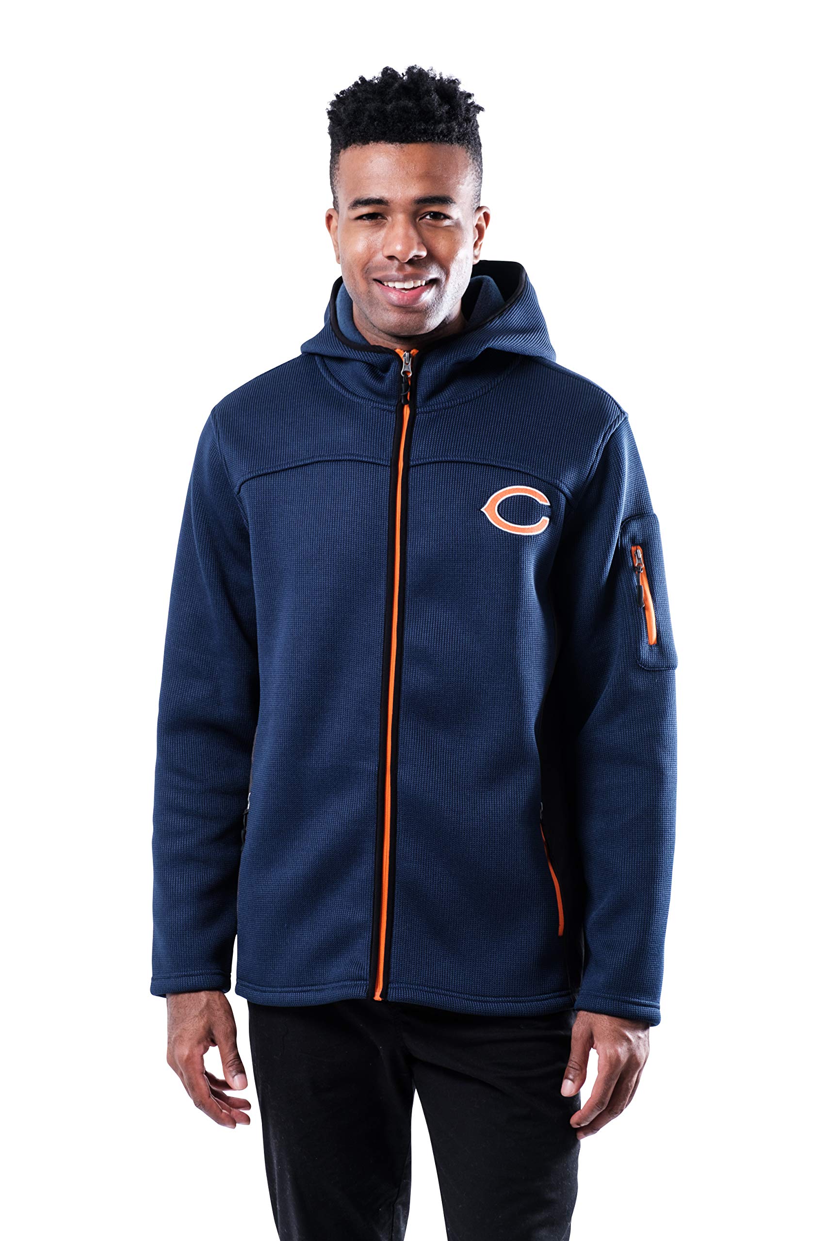 NFL Chicago Bears Fleece Hoodie - Men's Quarter-Zip Pullover for Game Day