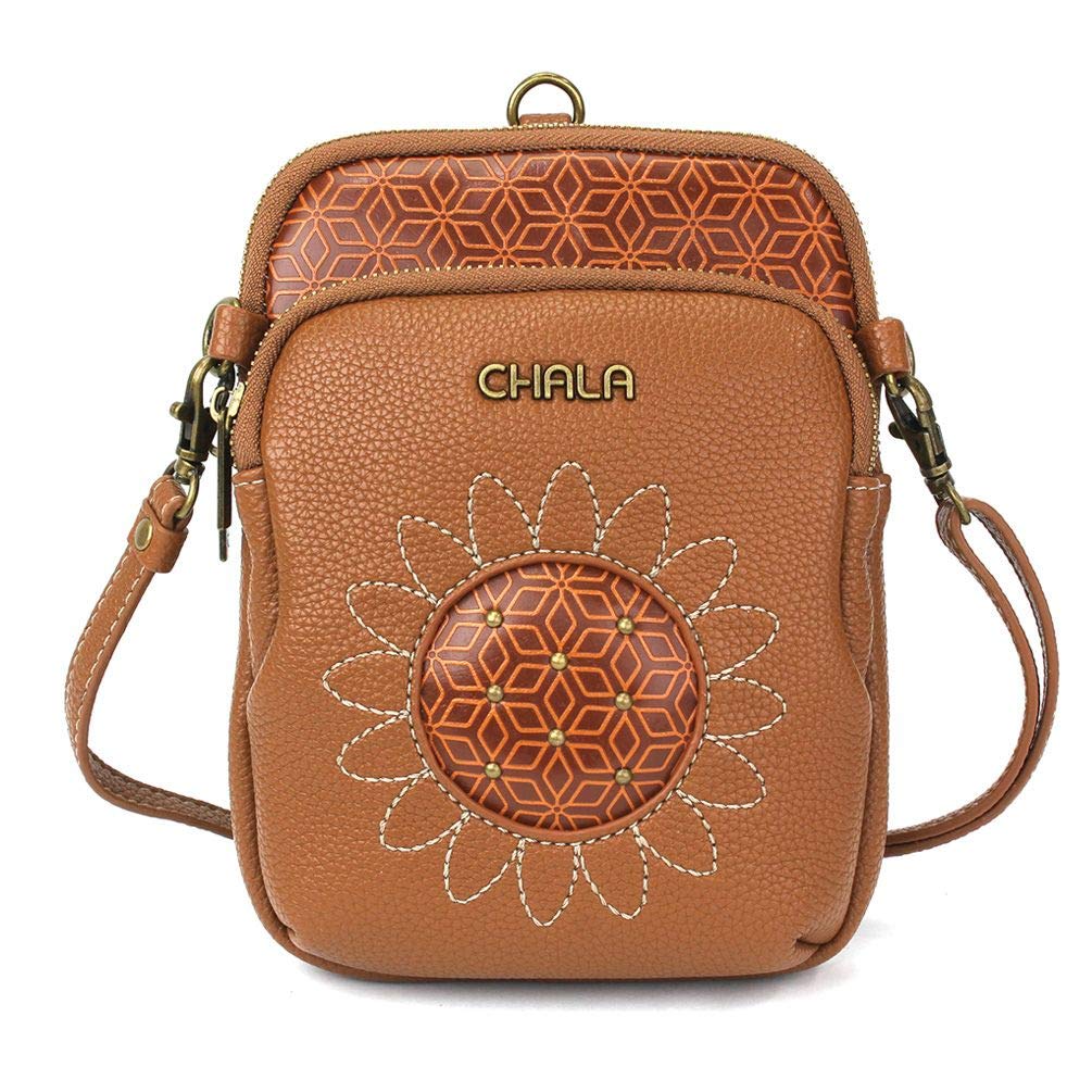 Chala Handbags Sunflower Print UNI Cellphone Crossbody Purse for Women - Stylish & Lightweight for Daily Use, Travel, and Shopping