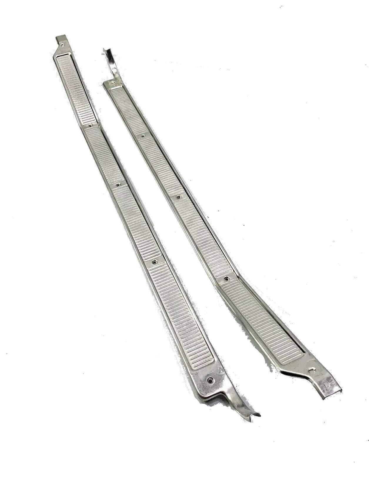 Pair (2) Truck Door Sill Plates Compatible with Ford Pickup Truck 1973-1979 - Heavy Duty Stainless Steel Protection for F100 F150 F250 - Perfect for Off-Roading & Work Site Use