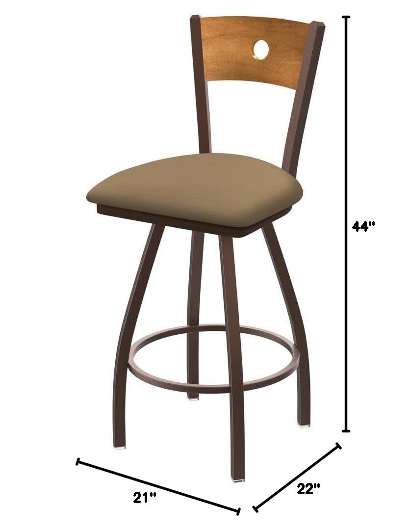 Holland Bar Stool Co. XL 830 Voltaire Swivel Bar Stool in Canter Sand - Adjustable Height Counter Stool for Kitchen Island, Home Bar & Dining Room