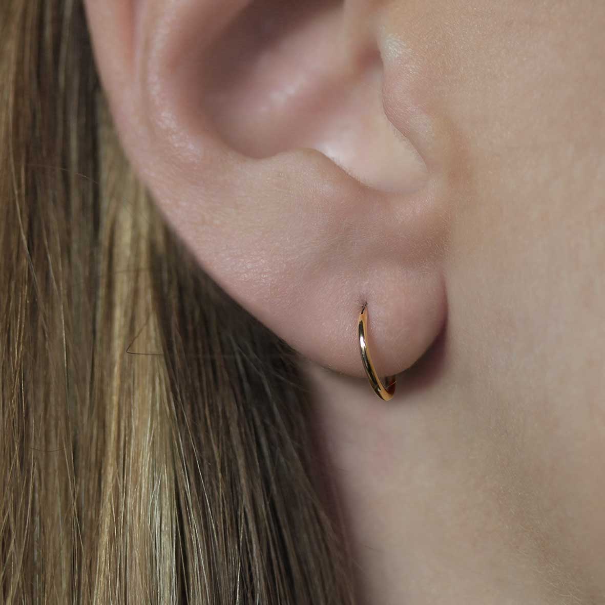 Small Gold Hoop Earrings for Women - 14K Gold Plated Minimalist Stud Earrings | Perfect for Everyday Wear, Gifts & Special Occasions