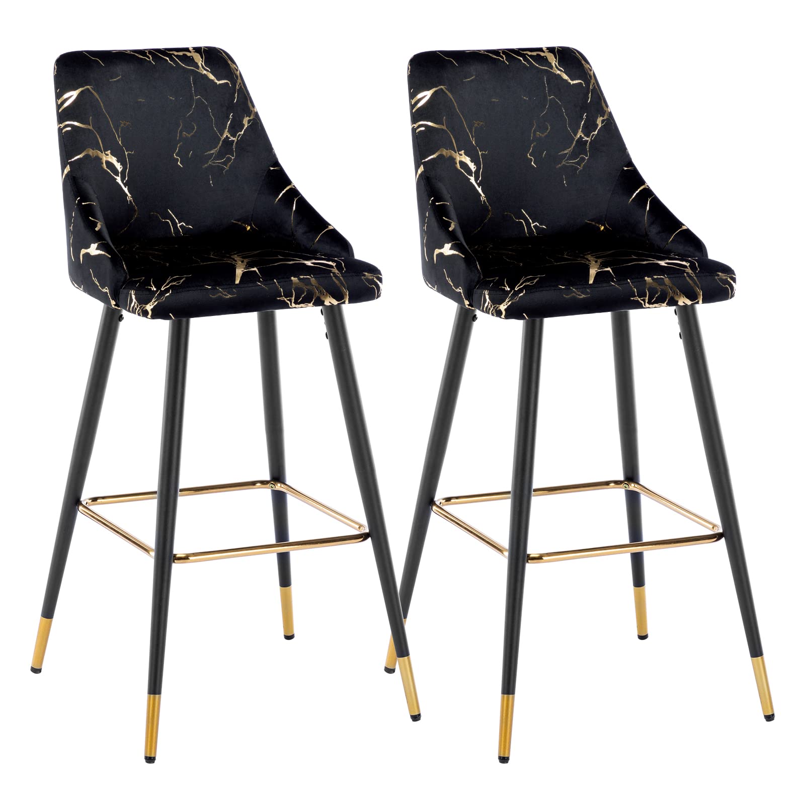 DUHOME Velvet Bar Stools Set of 2 - 30