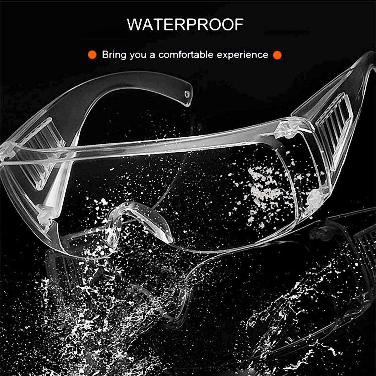 FreeMascot Anti-Fog & Splash Proof Safety Glasses - Clear Lens Protective Eyewear for Construction, Lab Work, Woodworking & DIY Projects - OSHA Approved Eye Protection for Men & Women