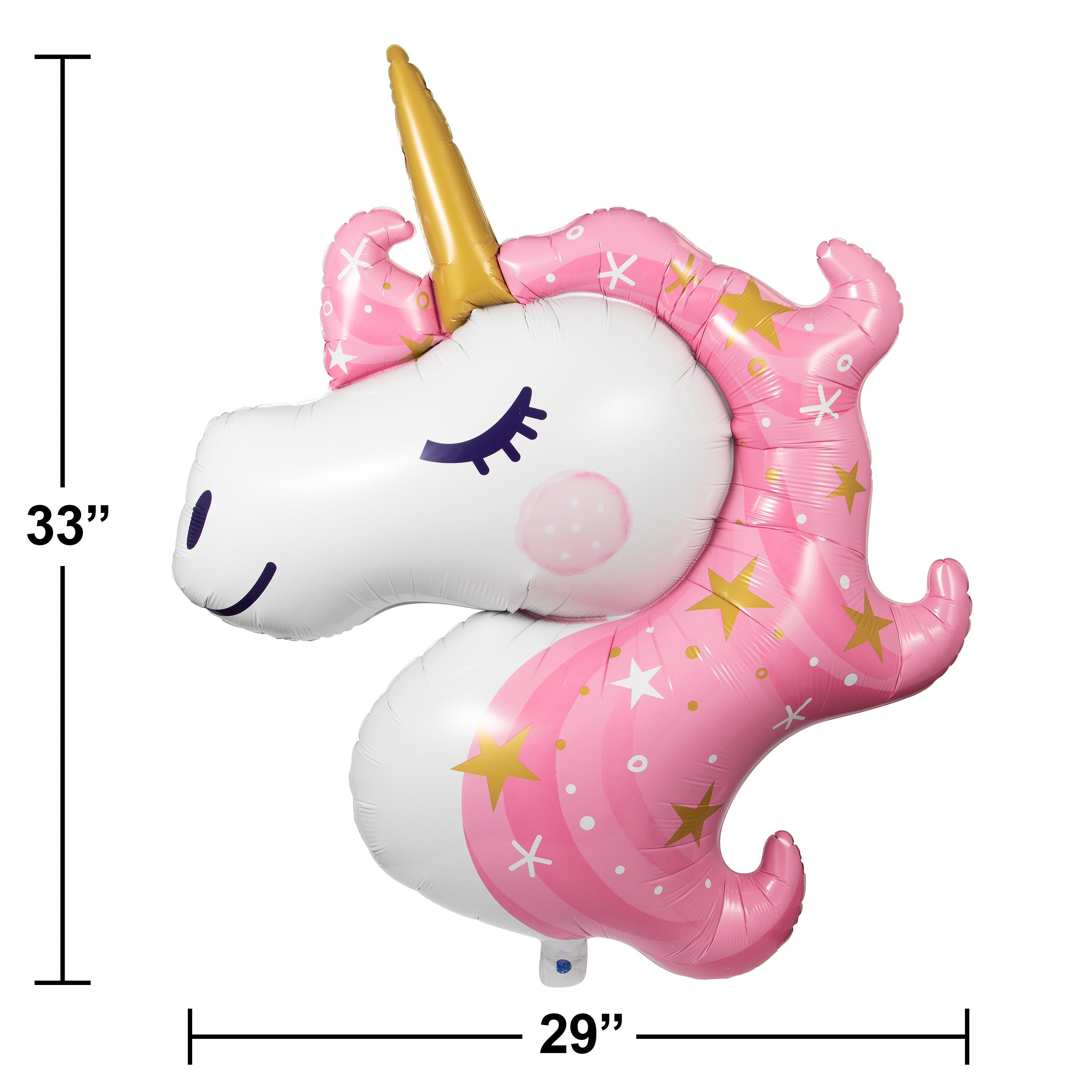 10-Piece Bulk Unicorn Galaxy Metallic Balloons - Shaped Foil Balloons for Birthday Parties, Baby Showers & Gender Reveals - Perfect for Party Decorations & Photo Backdrops