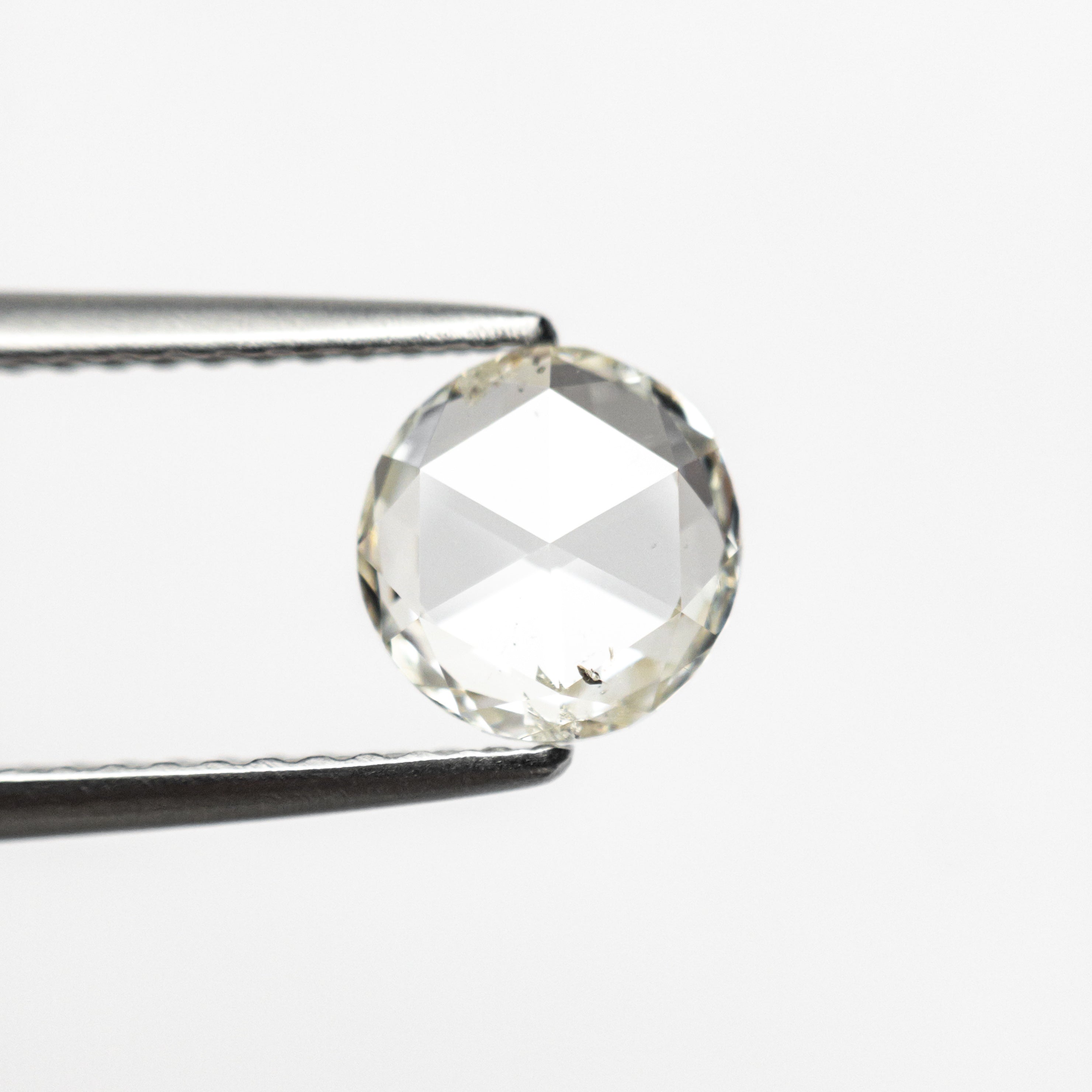 0.91ct Round Rose Cut Diamond (6.72x6.53x2.07mm) - I1 Clarity, K Color - Perfect for Engagement Rings & Fine Jewelry