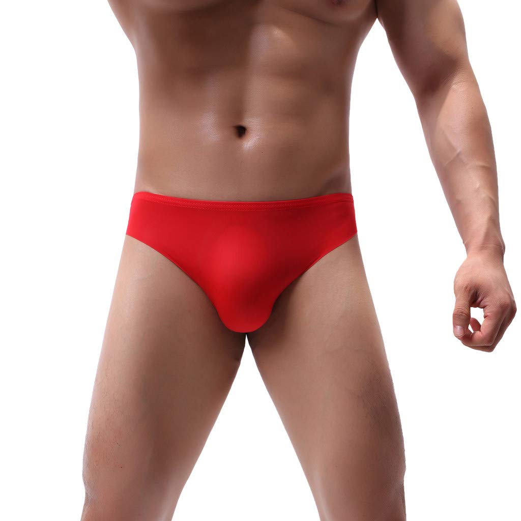 Premium Men's Underwear - Ice Silk Breathable Boxer Briefs with Comfortable Pouch Support - Sexy Patchwork Design for All-Day Wear - Perfect for Workout, Travel & Everyday Comfort