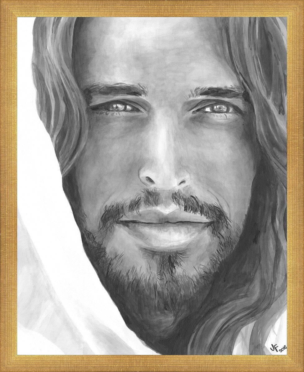 Jenny Fowler Christ Portrait - Religious Wall Art for Home Decor, Church & Office - Inspirational Christian Gift & Spiritual Decor