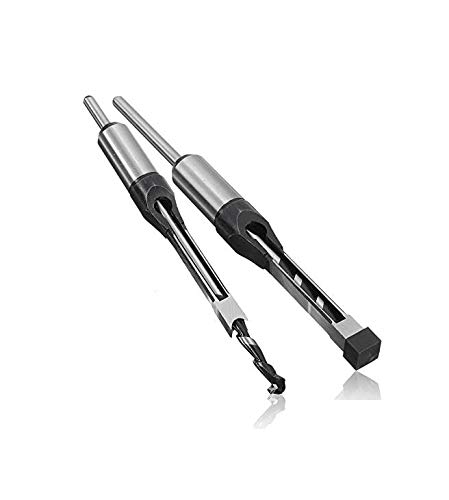 6mm/8mm Square Hole Mortiser Drill Bit & Chisel Set - Woodworking Tools for Cabinet Making, Furniture & Joinery Projects - Perfect for DIY and Professional Woodworkers