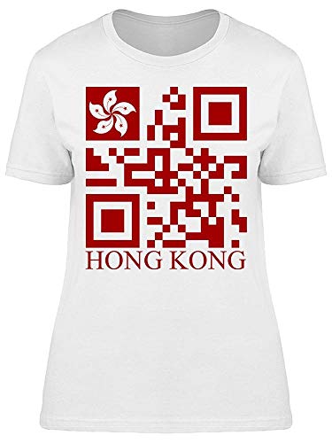 Hong Kong QR Code Flag T-Shirt for Women - Stylish Graphic Tee for Casual Wear, Travel & Patriotic Events