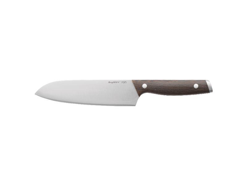 BergHOFF Ron Acapu 7-Inch Santoku Knife - Premium Japanese Style Kitchen Knife for Slicing, Dicing & Chopping - Perfect for Vegetables, Meat & Fish - Ergonomic Handle for Comfortable Use