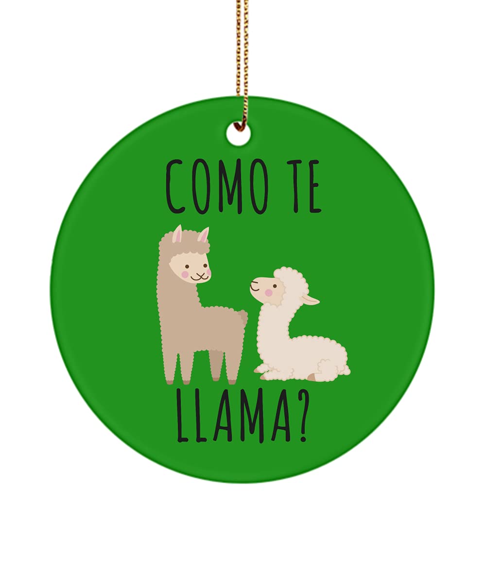 Cute Ceramic Llama Ornaments - Como Te Llama Christmas Tree Decorations for Holiday Home & Party Decor