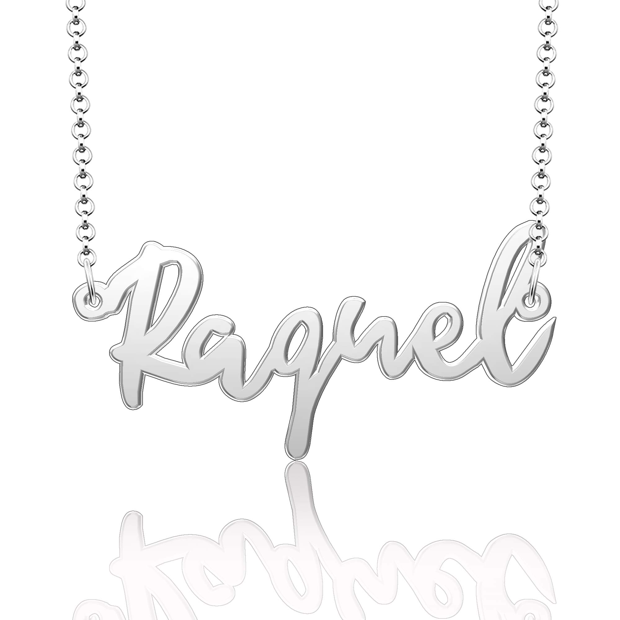 925 Sterling Silver Personalized Name Necklace - Custom Engraved Jewelry Gift for Mom, Women, Wife - Perfect for Mother's Day, Birthday, Anniversary & Special Occasions