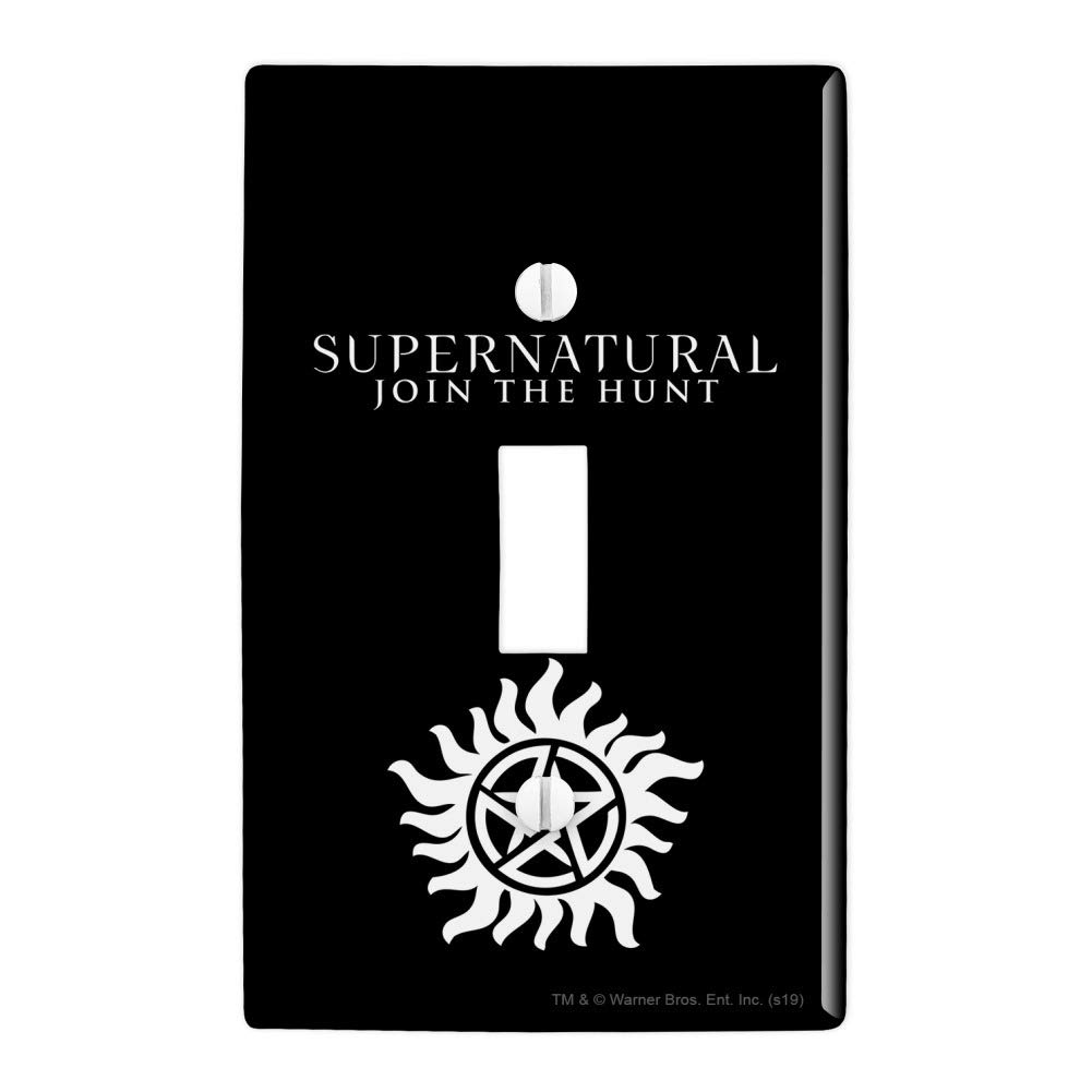 Supernatural Anti-Possession Symbol Plastic Wall Decor - Light Switch Plate Cover for Home & Office - Perfect for Fans of Supernatural TV Show & Horror Decor