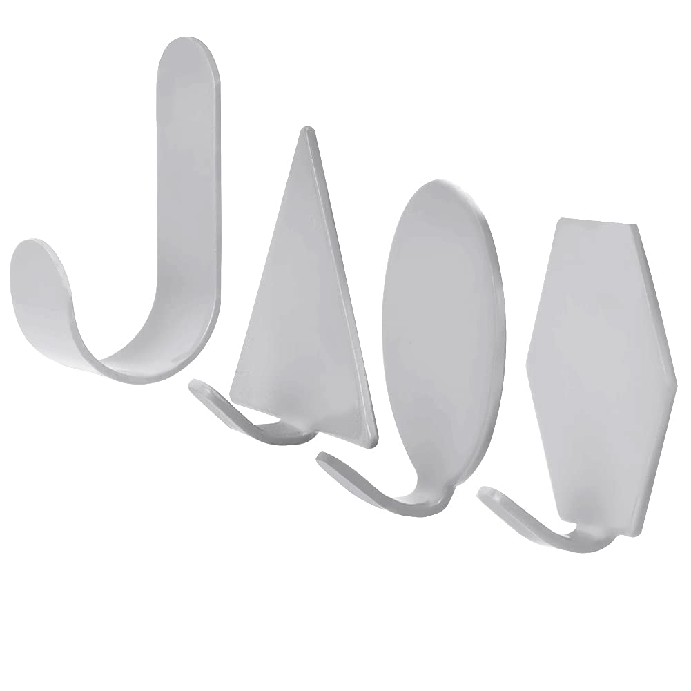 Nordic Wall Hooks 4Pcs - Geometric Key Hangers for Home & Office Decor