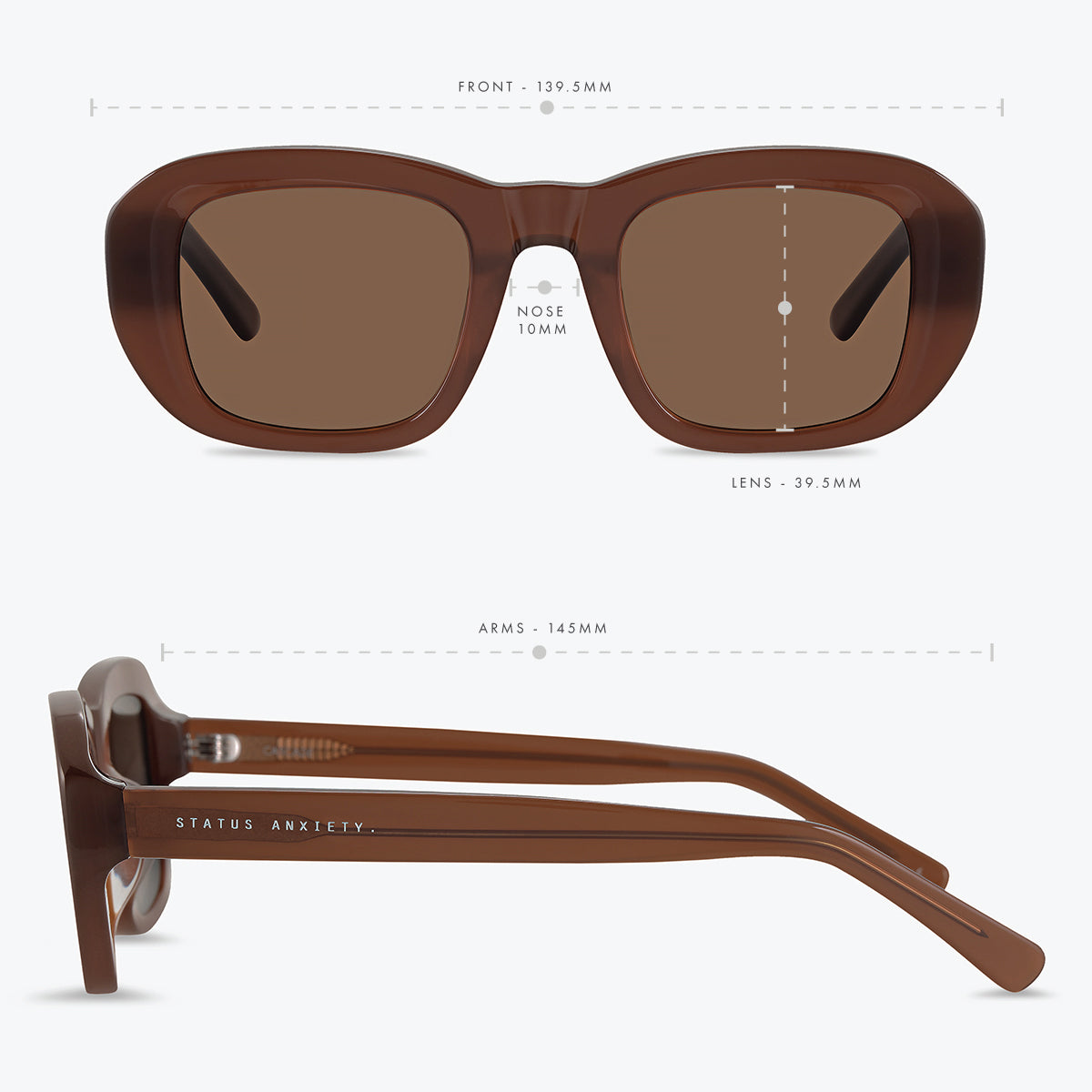 Cascade Polarized Sunglasses for Men & Women - UV Protection, Lightweight & Stylish Brown Frames - Perfect for Driving, Beach & Outdoor Activities