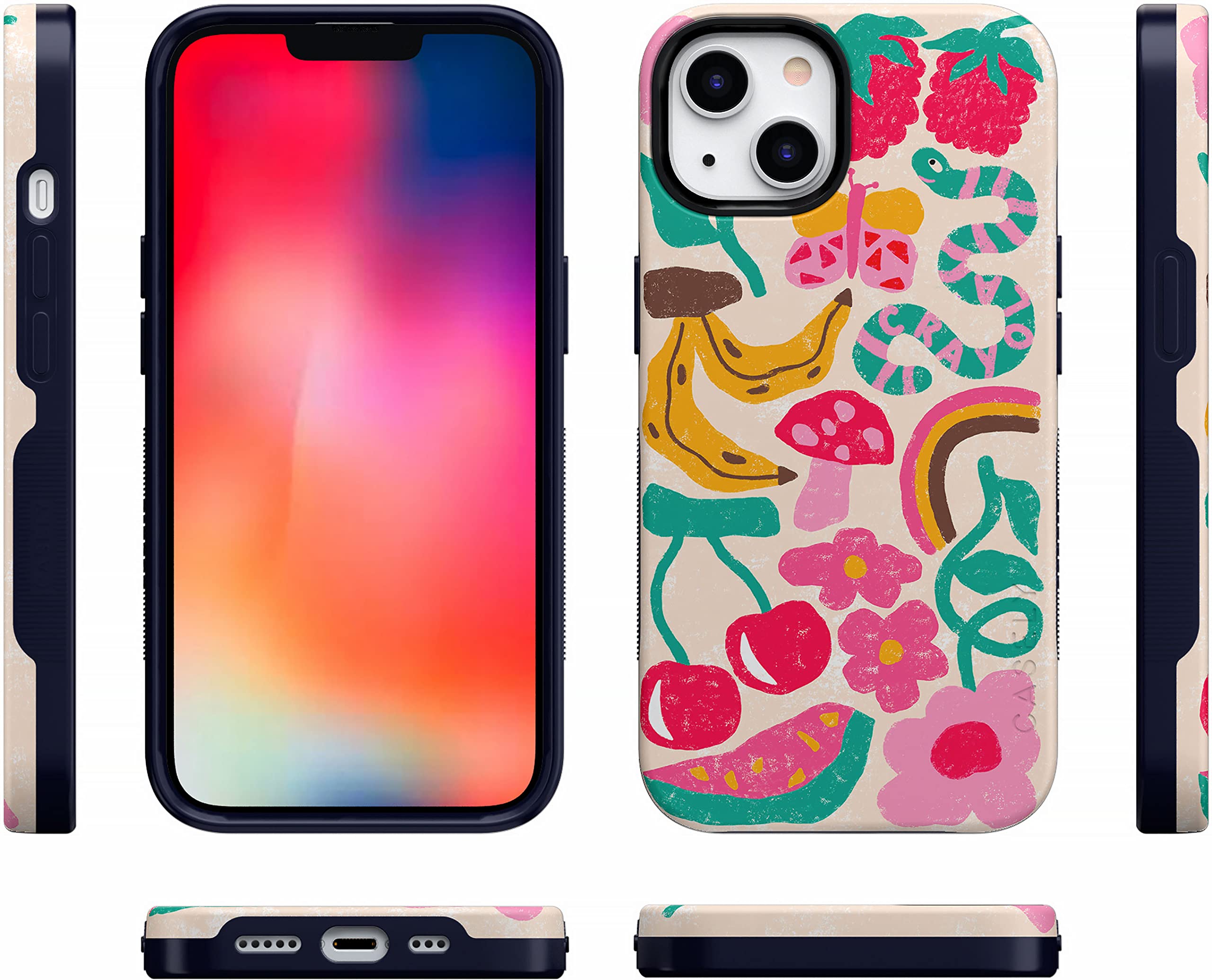 Casely iPhone 13 Case with MagSafe - Crayola Doodle Bug Crayon Design Protective Cover | Perfect for Artists, Students & Creative Professionals | Durable Slim Fit Case for Everyday Use & Gift Giving