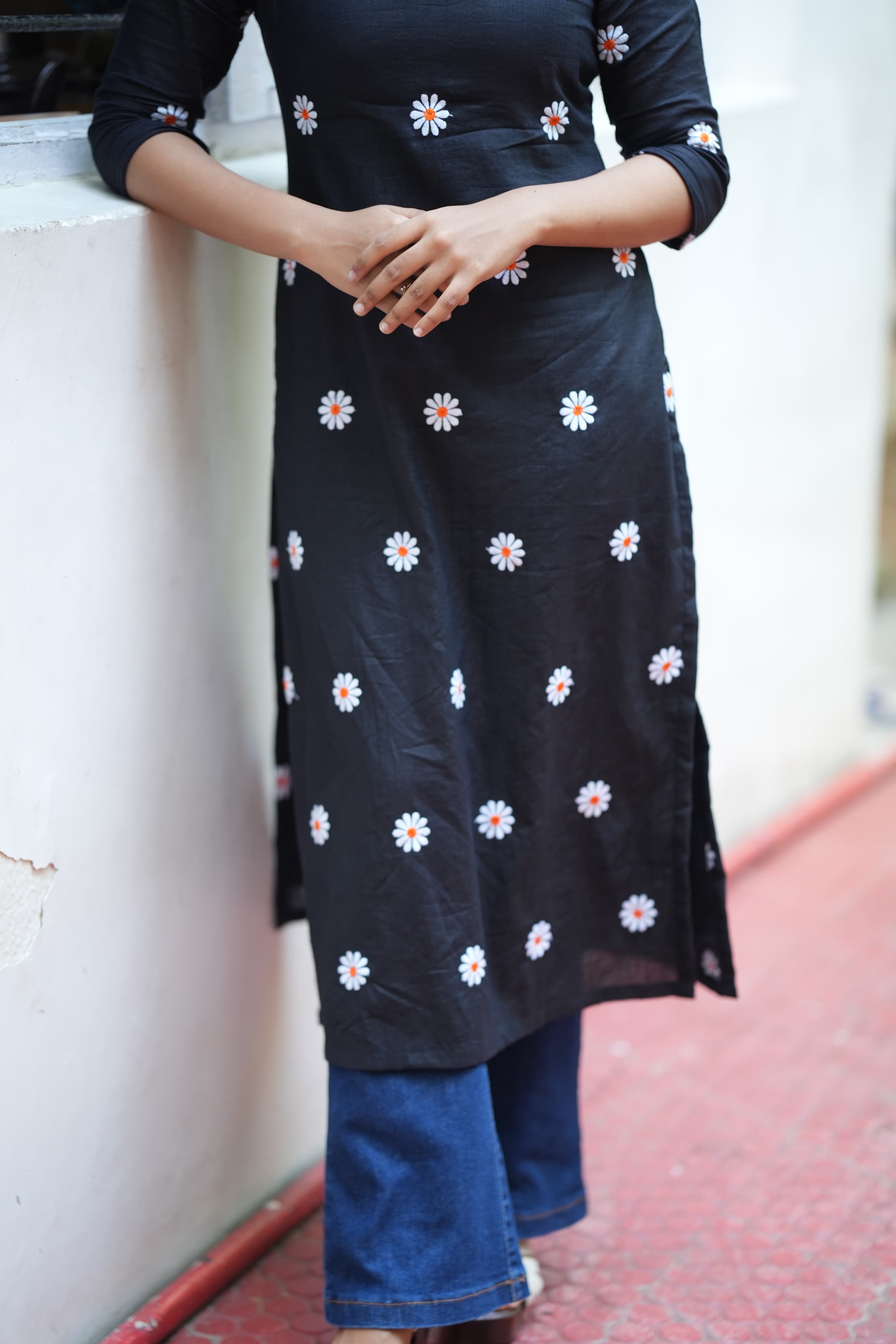 DD746 Richa Pure Cotton Kurti for Women - Comfortable & Stylish Indian Tunic Top for Casual Wear, Office & Festive Occasions