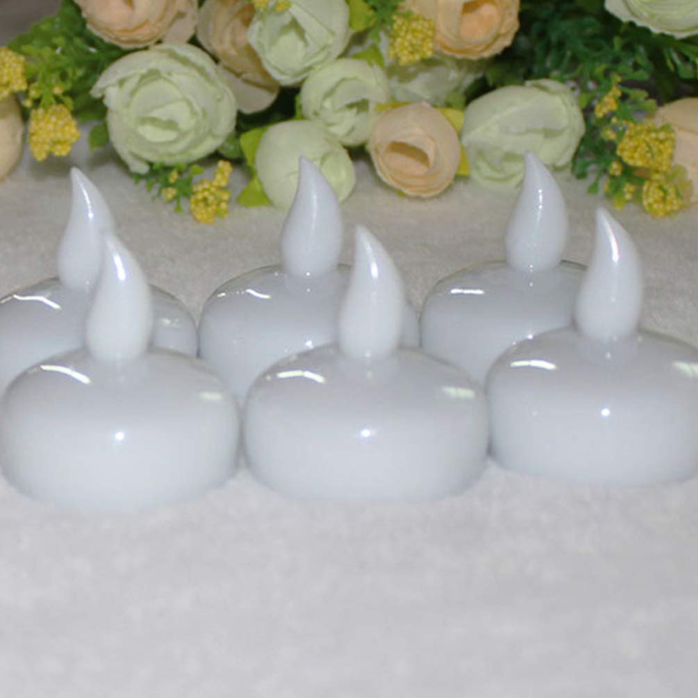 Healifty 12 Pack LED Floating Candles - Waterproof Battery Operated Tea Lights for Pool, Wedding, Party & Home Decor - Romantic Ambiance Lighting
