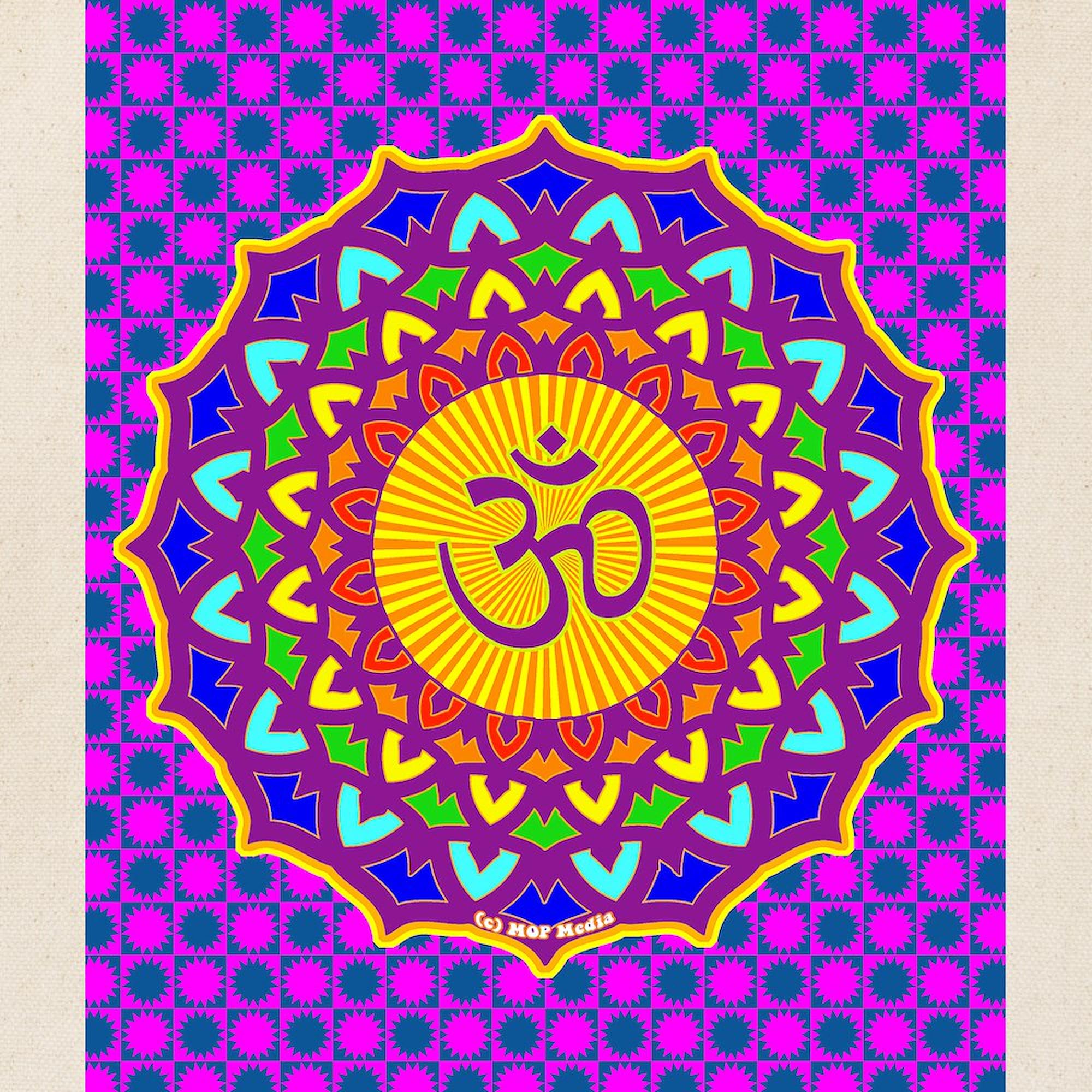 7th Chakra Tote Bag - Natural Canvas Reusable Shopping Bag for Yoga, Meditation & Eco-Friendly Grocery Shopping | Spiritual Gift & Daily Use