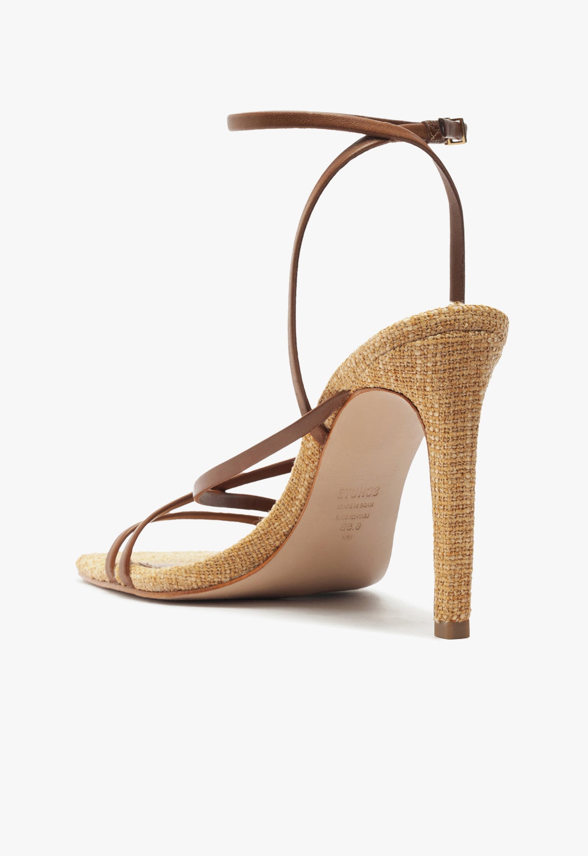 Bari Atanado Leather Sandals with 25mm Heel - Women's Comfortable High Heel Sandals for Summer, Beach, and Casual Outings