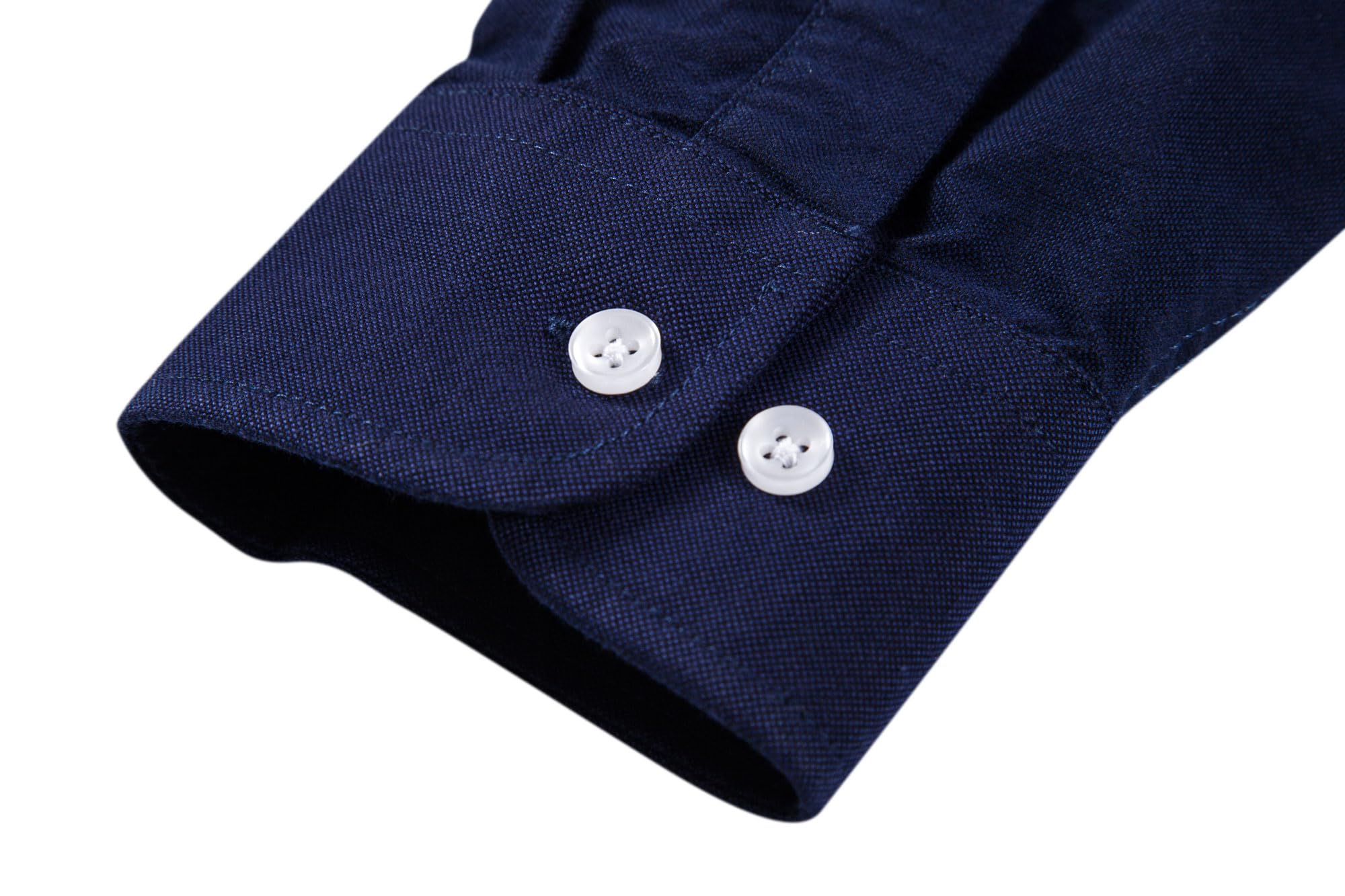 Premium Cotton Men's Oxford Dress Shirt - Classic Regular Fit Long Sleeve Button Down Shirt for Business, Office & Formal Occasions