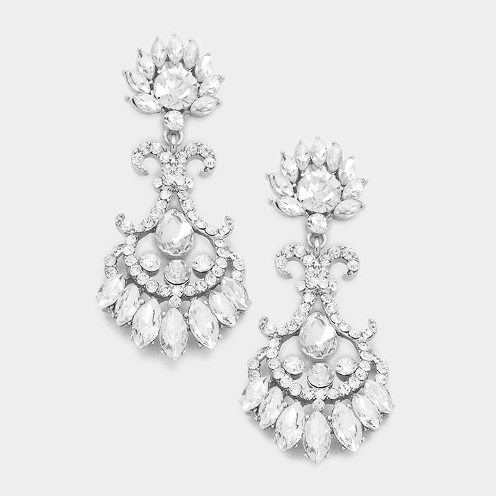 Elegant Crystal Chandelier Earrings for Women - Vintage Dangle Drop Earrings for Party, Wedding & Special Occasions