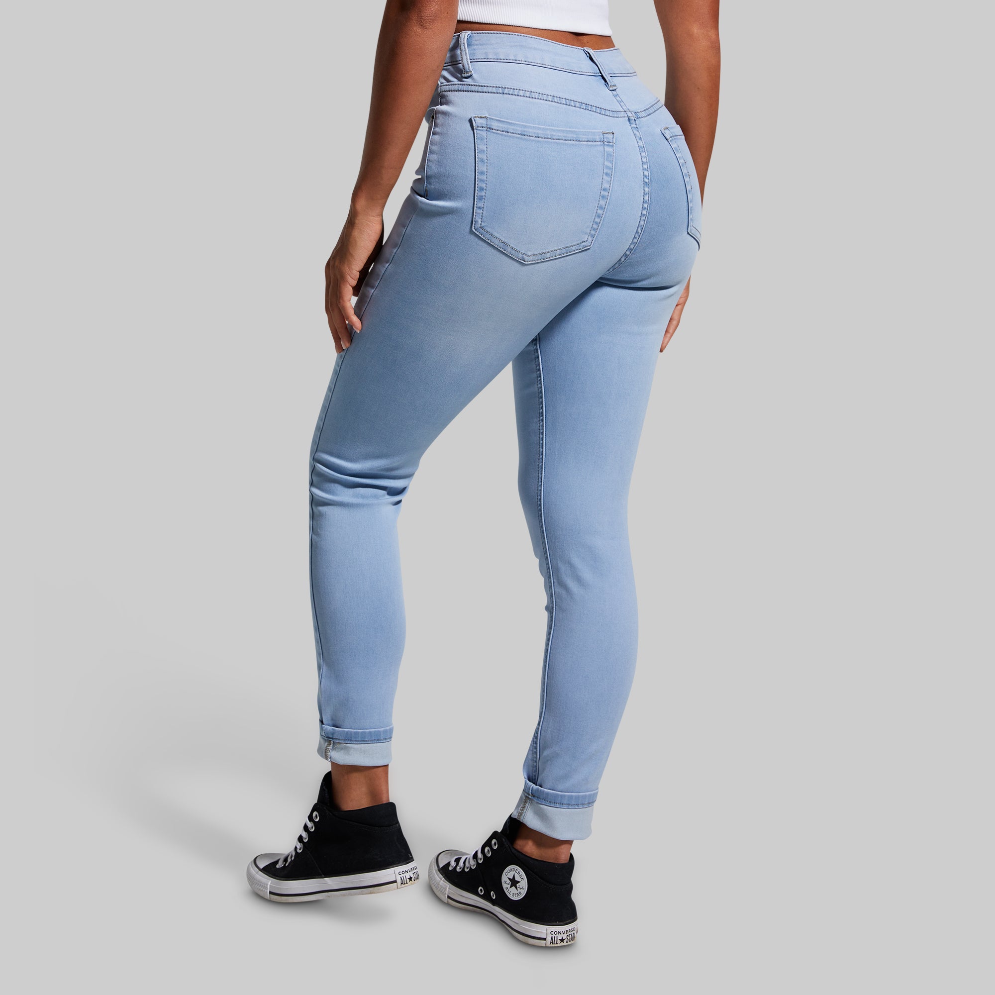 FLEX Stretchy High Rise Skinny Jeans for Women - Light Wash Denim Pants, Comfortable Slim Fit Trousers for Casual Wear, Work & Night Out