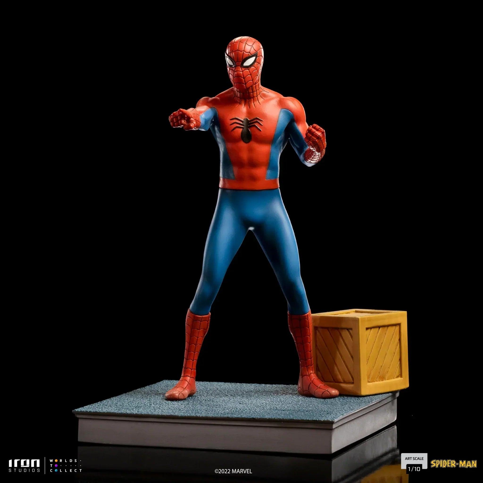 Iron Studios Spider-Man 60s Animated Series BDS Art Scale 1/10 Statue - Collectible Marvel Superhero Figure for Display & Home Decor