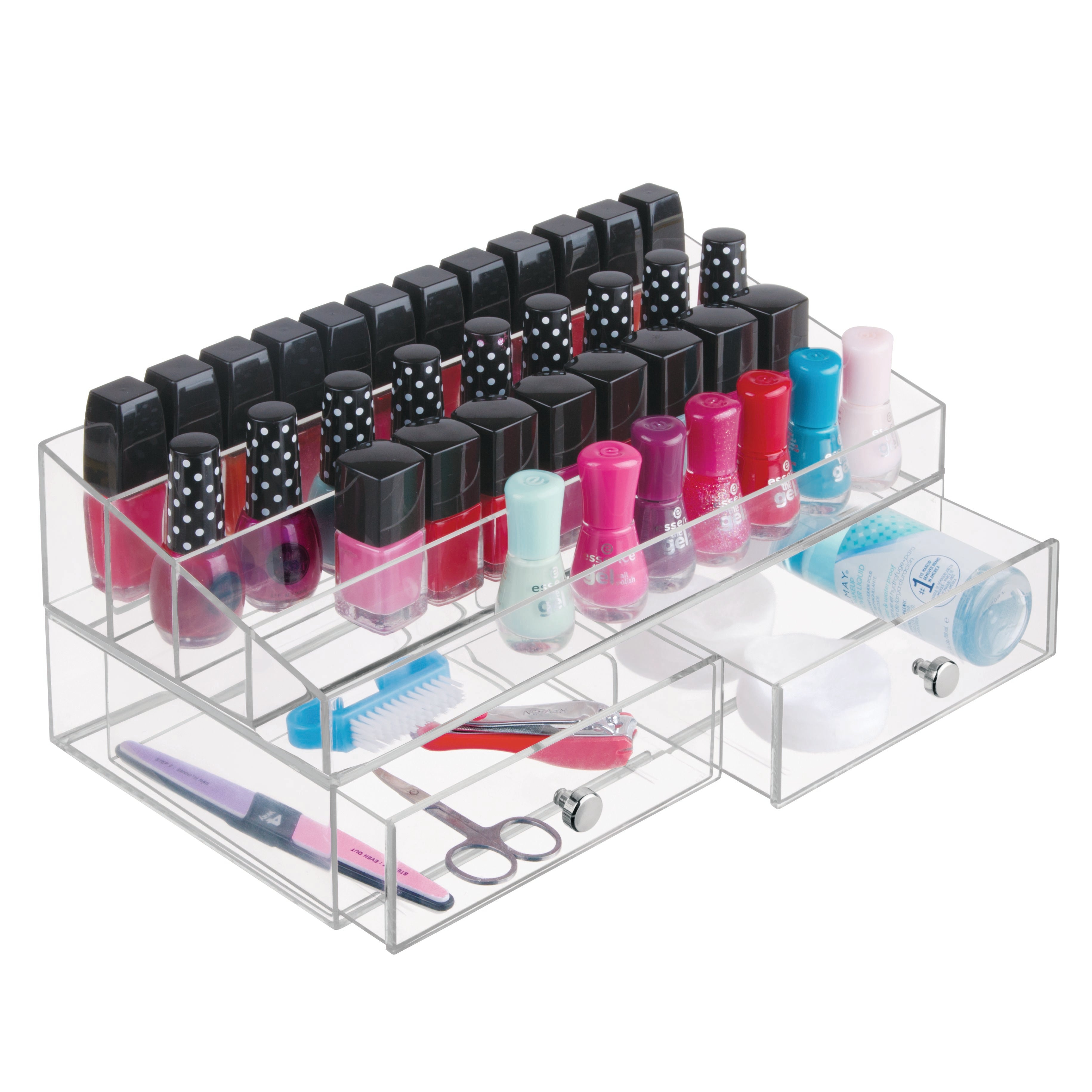 2-Drawer 4-Compartment Cosmetic Organizer - Perfect for Makeup Storage & Vanity Organization | Bathroom, Bedroom & Travel Use