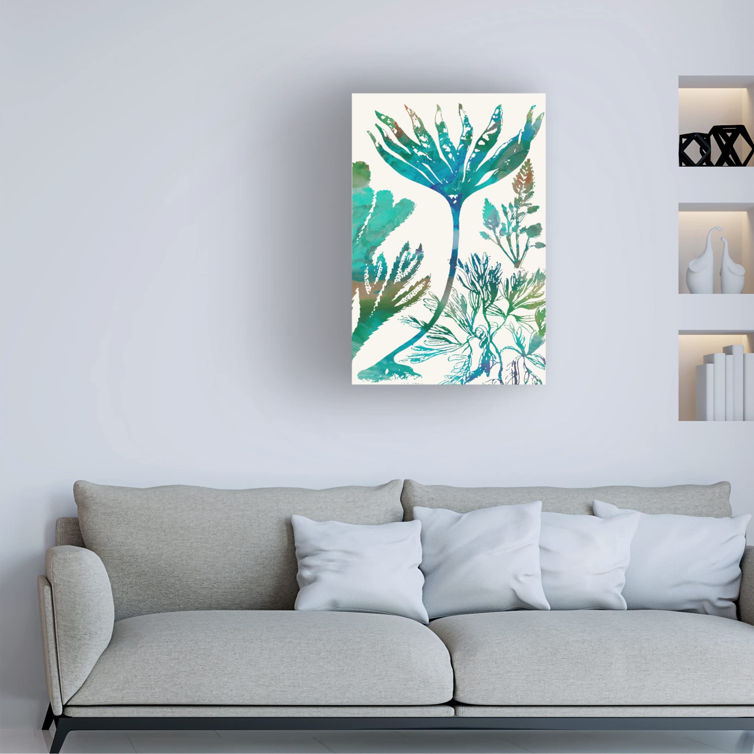 Trademark Fine Art 'Aquatic Assemblage IV' Canvas Wall Art by Sharon Chandler - Perfect for Living Room, Bedroom & Office Decor