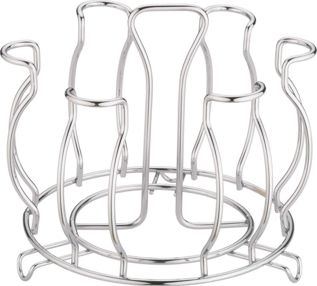 Premium Stainless Steel Glass Holder - Elegant Glass Stand for Kitchen & Dining Table - Perfect for Wine Glasses, Beer Mugs & Drinkware - Ideal for Home, Bar & Restaurant Use