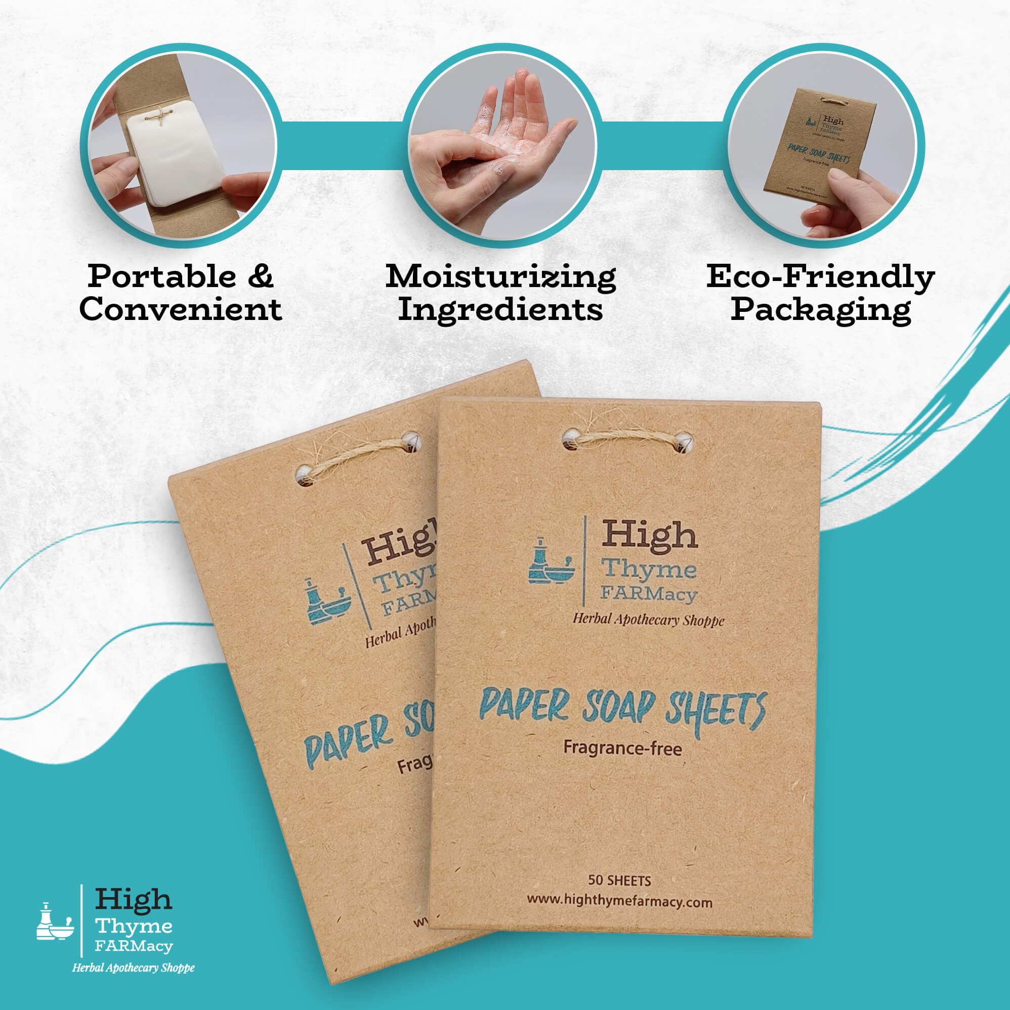 Unscented Biodegradable Paper Soap Sheets for Travel - 3 Pack (150 Sheets) | Portable Hand Cleansing Wipes for Camping, Hiking, Airplanes & Outdoor Activities | Eco-Friendly Travel Essentials for Purse, Backpack & Emergency Kits