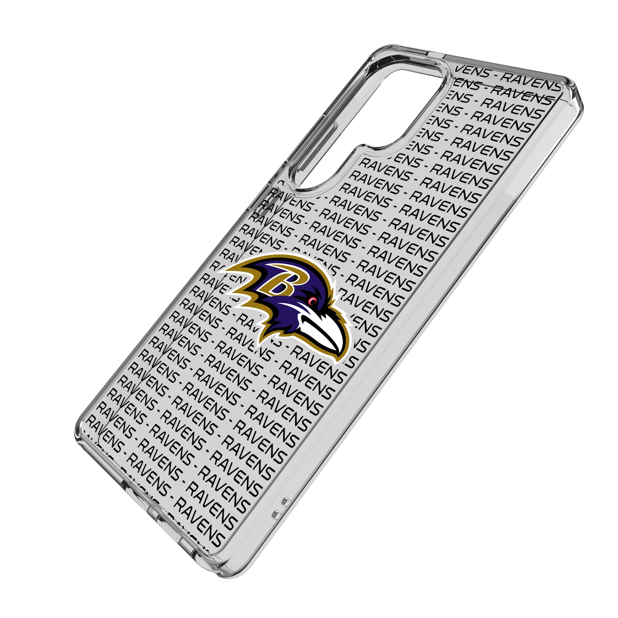 Baltimore Ravens Clear Phone Case for Samsung Galaxy - Durable Text Backdrop Design - Perfect for Football Fans & Game Day Accessories