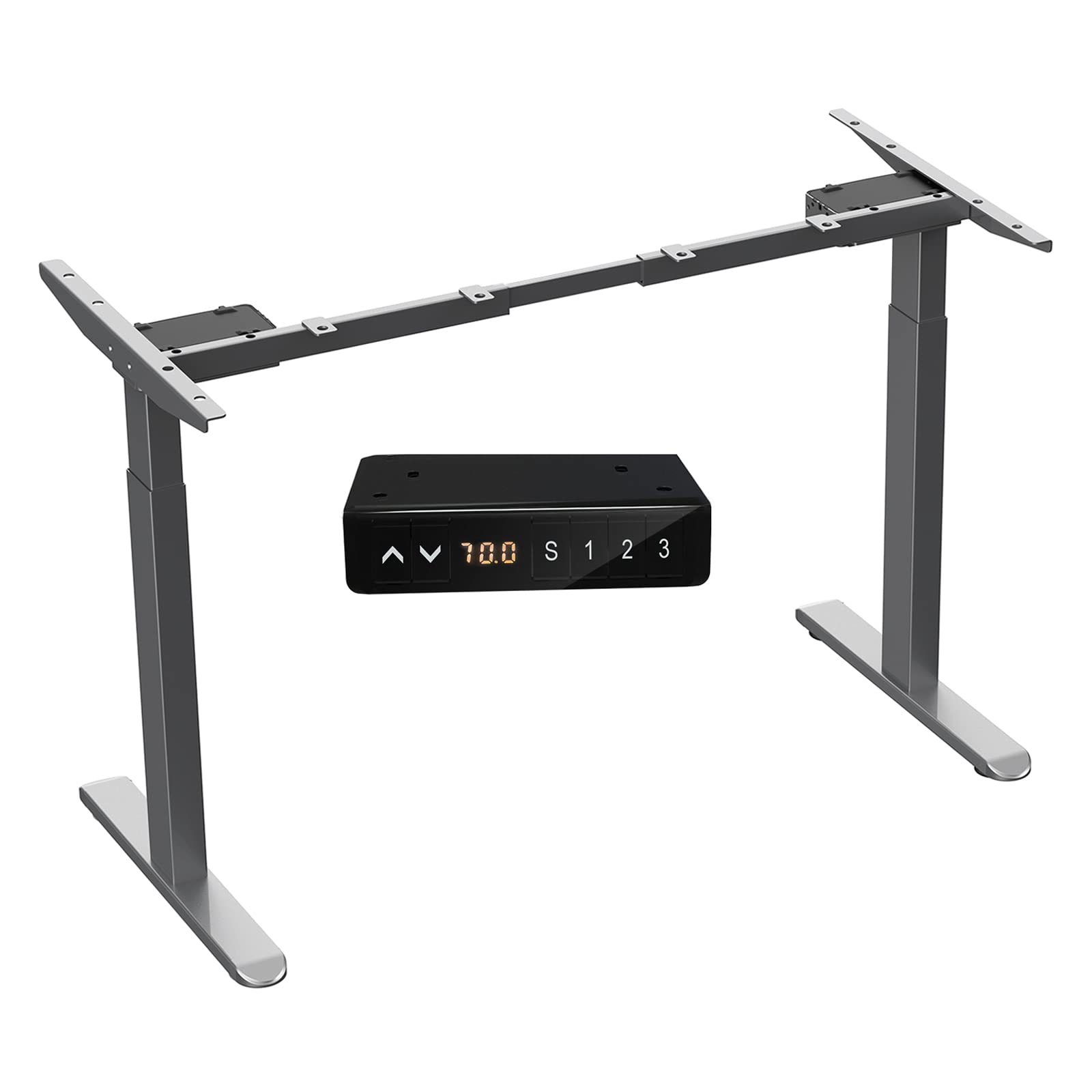 AIMEZO Heavy Duty Dual Motor Electric Standing Desk Frame - Adjustable Height Sit Stand Desk Base with 4 Memory Presets for Home Office, Gaming & Workspace Ergonomics